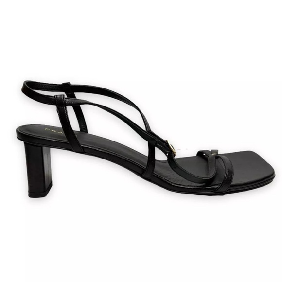 Frame Le Braxton Strappy Leather Black Sandal Square Toe Women EUR 39.5 US 9 - Picture 4 of 15